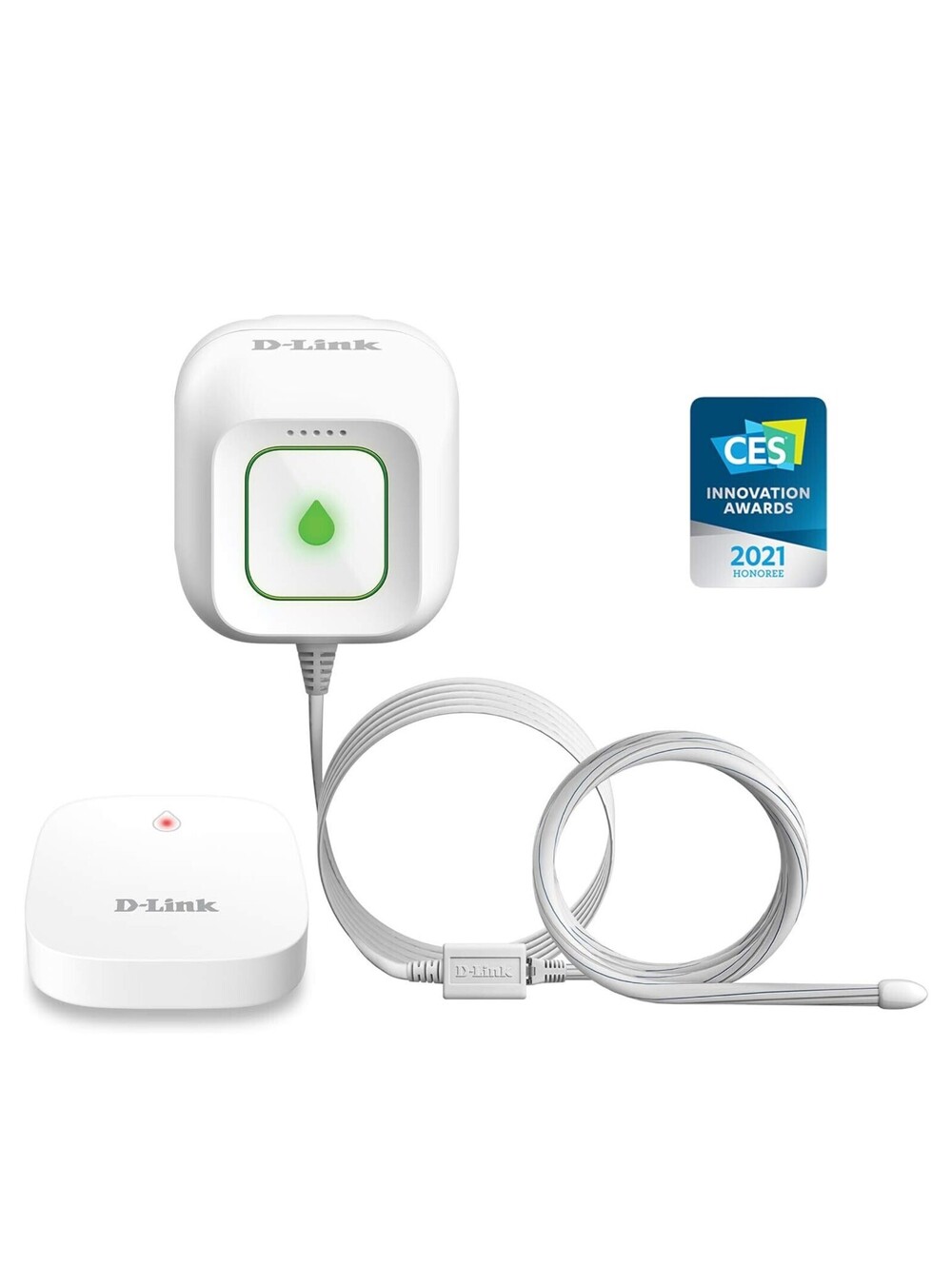 D-Link Wi-Fi Water Leak Sensor Starter Kit 2-units 100 dB Alarm Siren App Alert